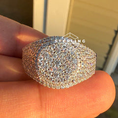 Cluster Round Moissanite Men's Ring