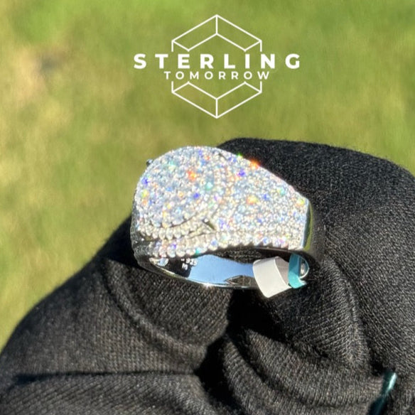 Cluster Round Moissanite Men's Ring