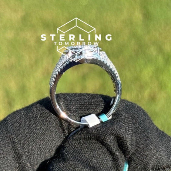 Cluster Round Moissanite Men's Ring