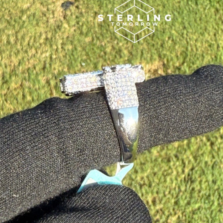 Cross Moissanite Ring