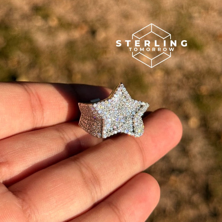 Star Moissanite Men's Ring