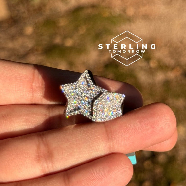 Star Moissanite Men's Ring