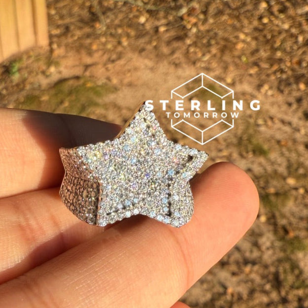 Star Moissanite Men's Ring