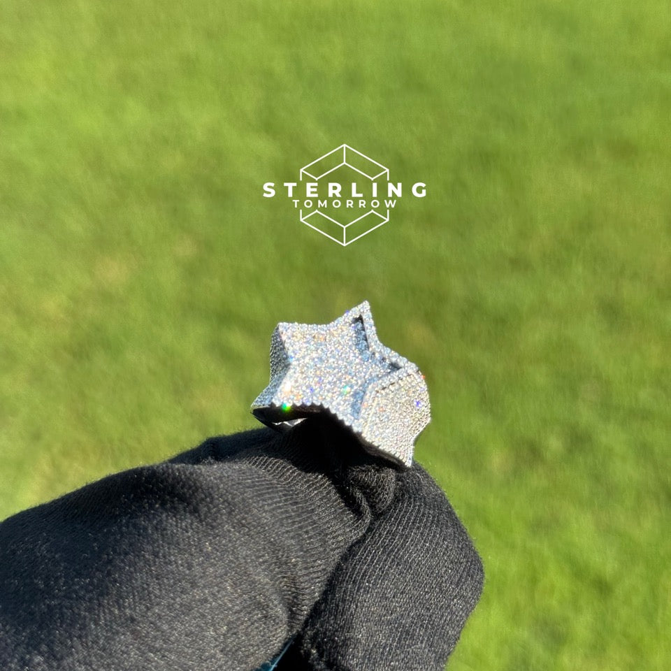 Star Moissanite Men's Ring