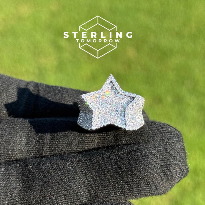 Star Moissanite Men's Ring