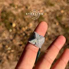 "X" Moissanite Men's Ring
