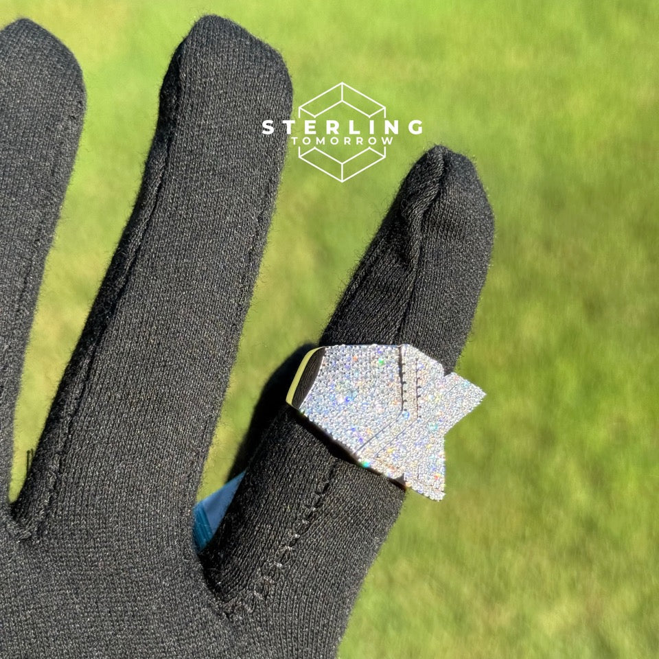 "X" Moissanite Men's Ring