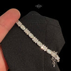 Moissanite Marquise Tennis Bracelet, 925 Sterling Silver Flower Cluster Bracelet