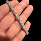 Moissanite Marquise Tennis Bracelet, 925 Sterling Silver Flower Cluster Bracelet
