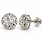 Cluster 10mm Moissanite Earrings