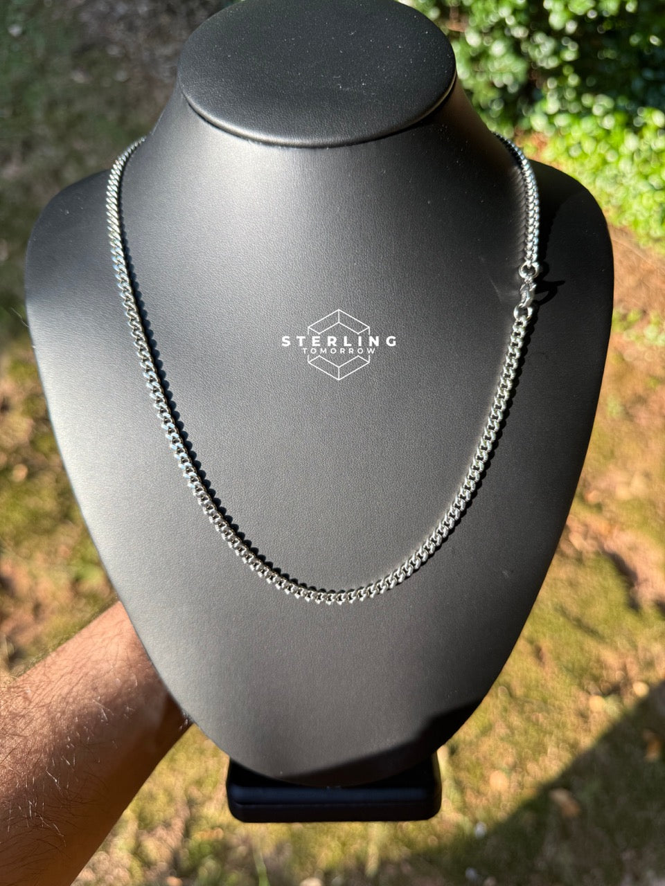 3mm Cuban Chain Stainless Steel Silver Tone