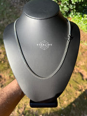 3mm Cuban Chain Stainless Steel Silver Tone