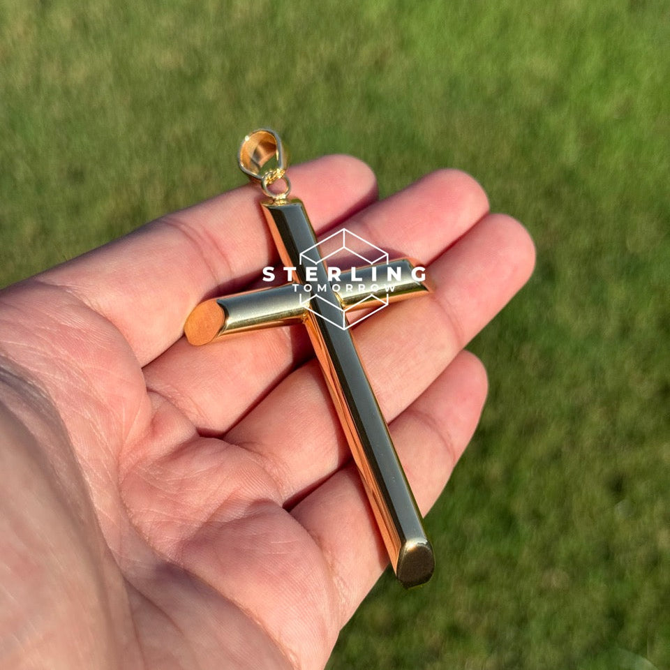 Large Cross Stainless Steel Pendant