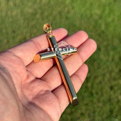 Large Cross Stainless Steel Pendant