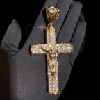 XL Gold Cross Crucifix Pendant