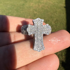Cross Moissanite Ring