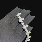 Moissanite Cross Infinity Bracelet 18mm 8"