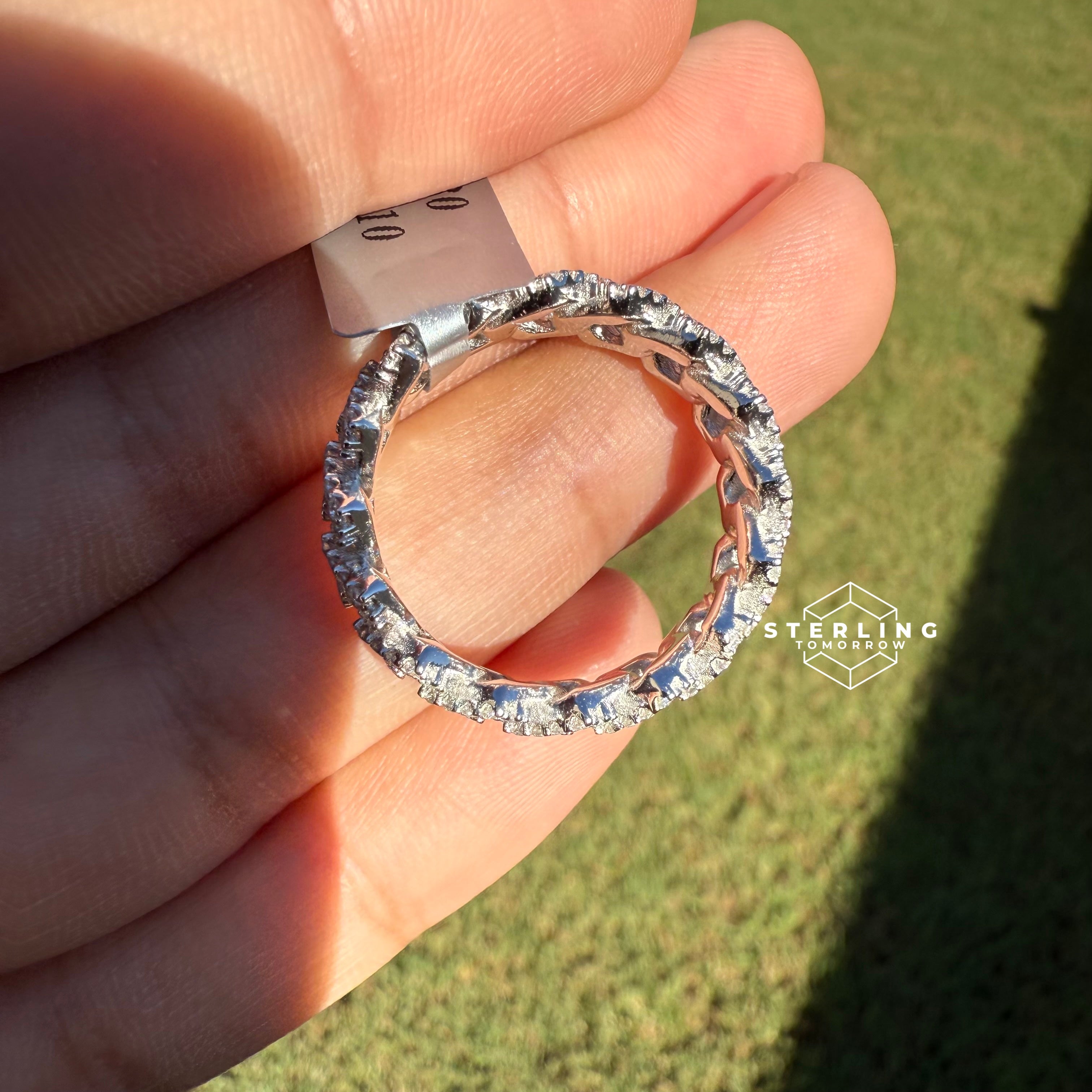 Cuban-Link Moissanite Ring