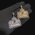 Cuban Link Style Iced Out Last Supper Pendant Necklace Gold or Silver, CZ Diamond Jesus Religious Pendant, Christian Hip Hop Jewelry