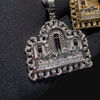Cuban Link Style Iced Out Last Supper Pendant Necklace Gold or Silver, CZ Diamond Jesus Religious Pendant, Christian Hip Hop Jewelry