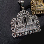 Cuban Link Style Iced Out Last Supper Pendant Necklace Gold or Silver, CZ Diamond Jesus Religious Pendant, Christian Hip Hop Jewelry