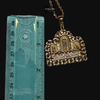 Cuban Link Style Iced Out Last Supper Pendant Necklace Gold or Silver, CZ Diamond Jesus Religious Pendant, Christian Hip Hop Jewelry