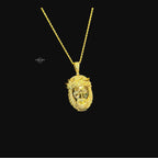 Gold Jesus Pendant Iced Out 14k Gold Plated