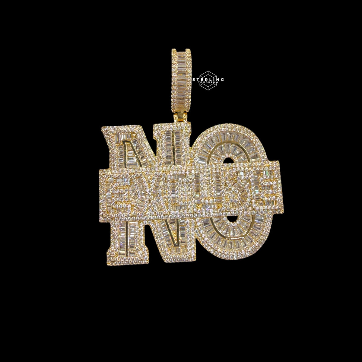 NO EXCUSE Pendant 14k Gold Finish