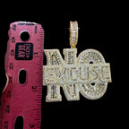 NO EXCUSE Pendant 14k Gold Finish