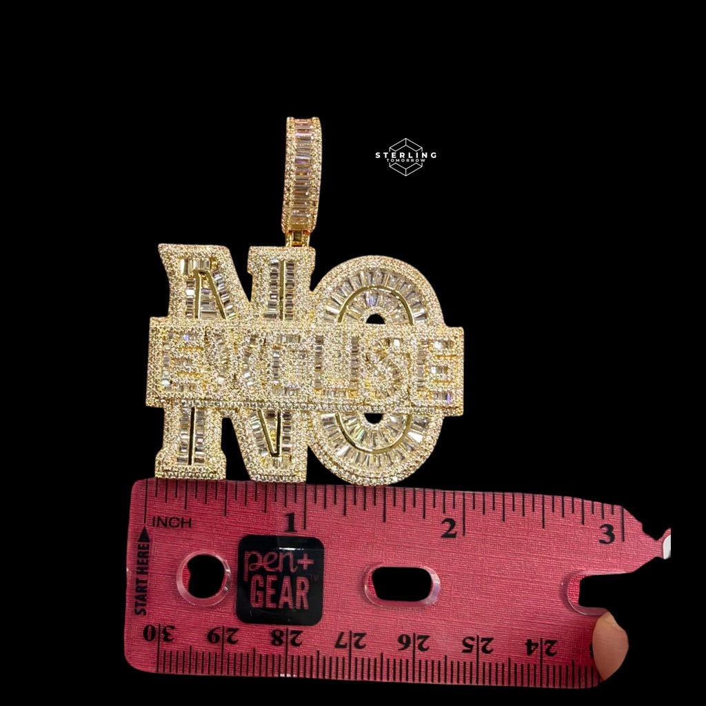 NO EXCUSE Pendant 14k Gold Finish