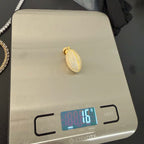 Gold Iced Out Football Pendant, Solid 925 Sterling Silver VVS CZ Diamond Necklace, Sports Jewelry, 22 Inch Rope Chain
