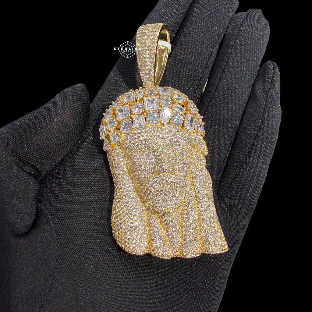 Gold Iced Out Jesus Multicut