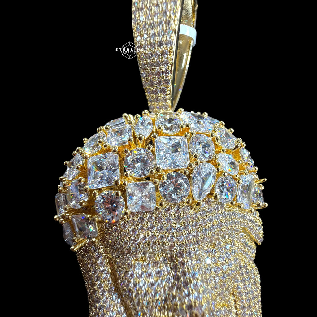 Gold Iced Out Jesus Multicut