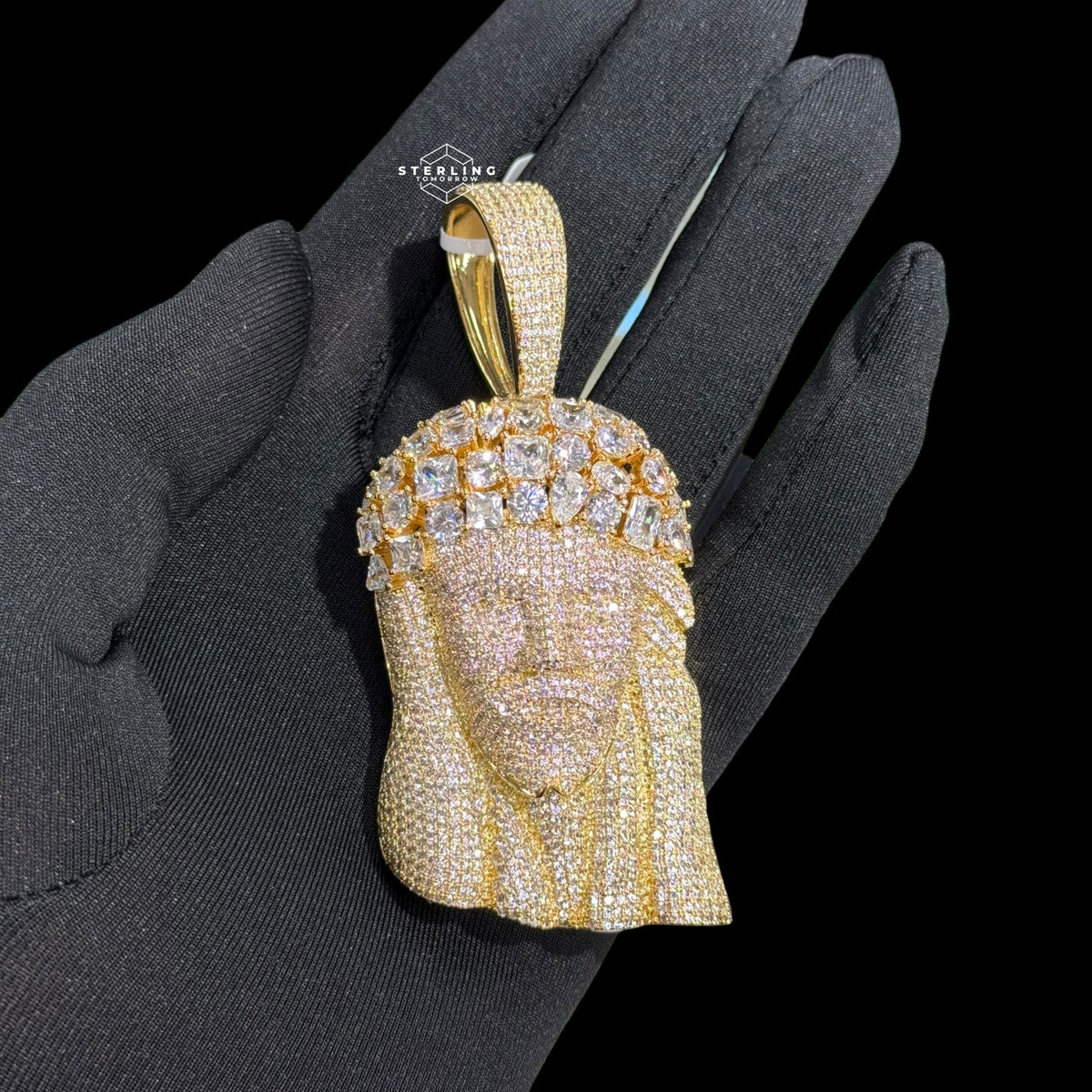 Gold Iced Out Jesus Multicut