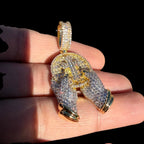 14K Gold Plated Iced Out Praying Hands Pendant | CZ Diamond Prayer Hands Hip Hop Necklace | Faith Jewelry