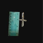Moissanite Gold Iced Sides Cross Pendant