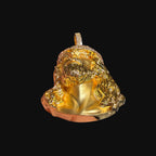 Gold Jesus Iced Crown Pendant