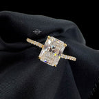 2.5 CTW Radiant Cut Moissanite Engagement Ring 14k Gold over 925 Sterling Silver