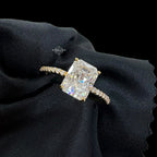 2.5 CTW Radiant Cut Moissanite Engagement Ring 14k Gold over 925 Sterling Silver