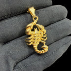 Gold Scorpion Pendant Necklace, Stainless Steel Necklace for Men, Scorpion Charm Pendant, 14K Gold Bonded Waterproof Necklace, Gift for Him