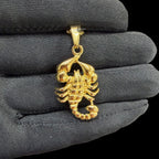 Gold Scorpion Pendant Necklace, Stainless Steel Necklace for Men, Scorpion Charm Pendant, 14K Gold Bonded Waterproof Necklace, Gift for Him