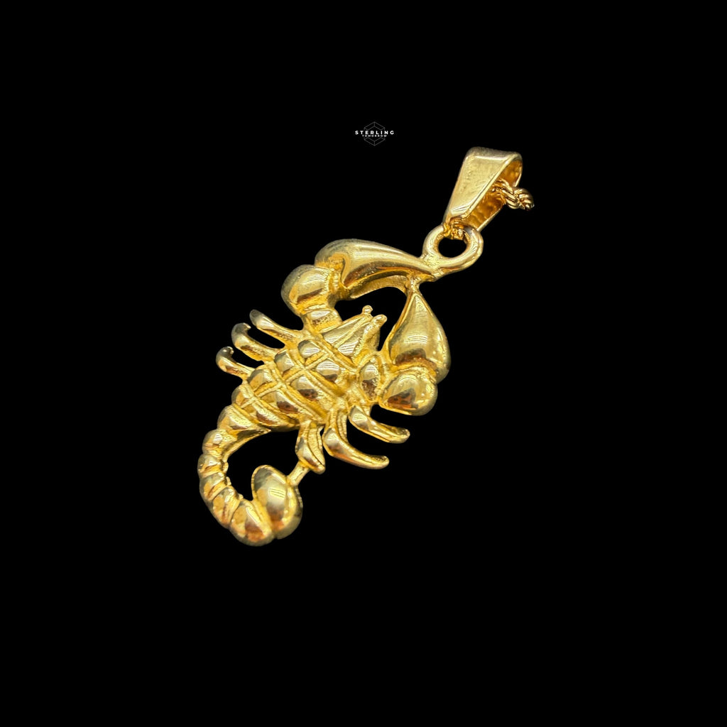 Gold Scorpion Pendant Necklace, Stainless Steel Necklace for Men, Scorpion Charm Pendant, 14K Gold Bonded Waterproof Necklace, Gift for Him
