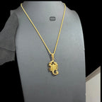 Gold Scorpion Pendant Necklace, Stainless Steel Necklace for Men, Scorpion Charm Pendant, 14K Gold Bonded Waterproof Necklace, Gift for Him