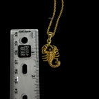 Gold Scorpion Pendant Necklace, Stainless Steel Necklace for Men, Scorpion Charm Pendant, 14K Gold Bonded Waterproof Necklace, Gift for Him