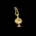 Gold Tree Pendant Necklace, Stainless Steel Necklace for Men Women, Tree Charm Pendant, 14K Gold Bonded Waterproof Necklace, Gift for Him Her