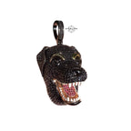Iced Out Black Dog Pendant