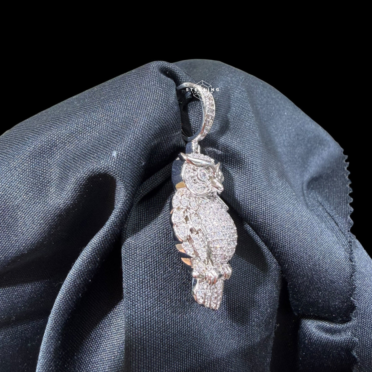 Iced Out Owl Pendant Necklace