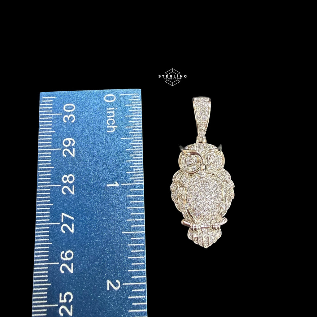 Iced Out Owl Pendant Necklace