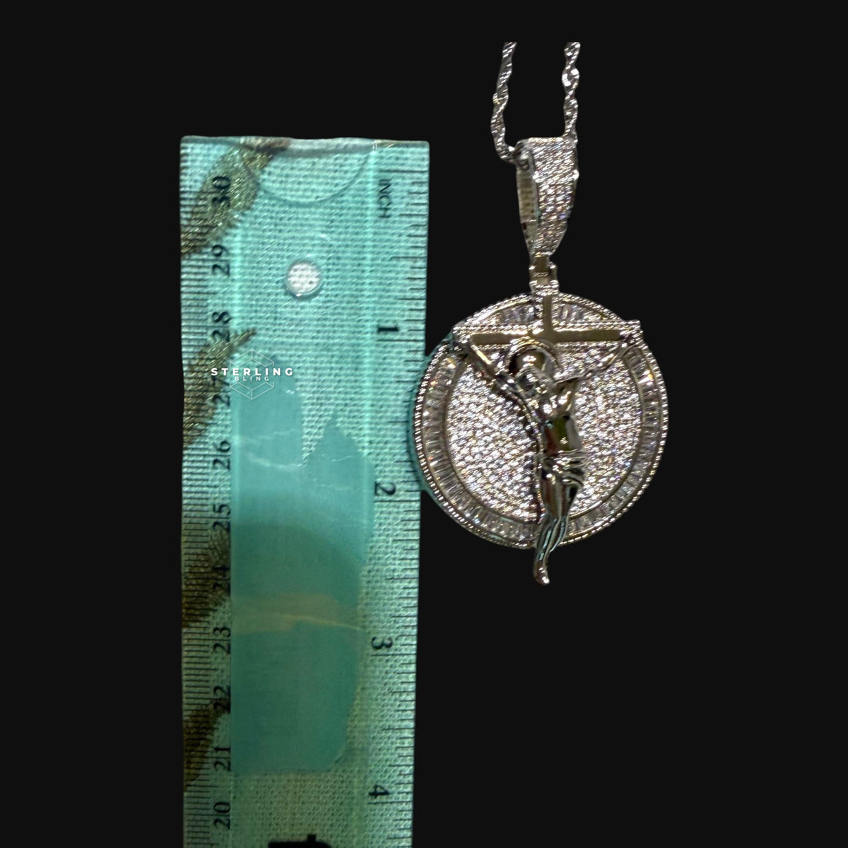 Iced Out Jesus Crucifix Medallion - 14k Gold Plated CZ