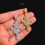 Baguette Iced Out Cross Pendant